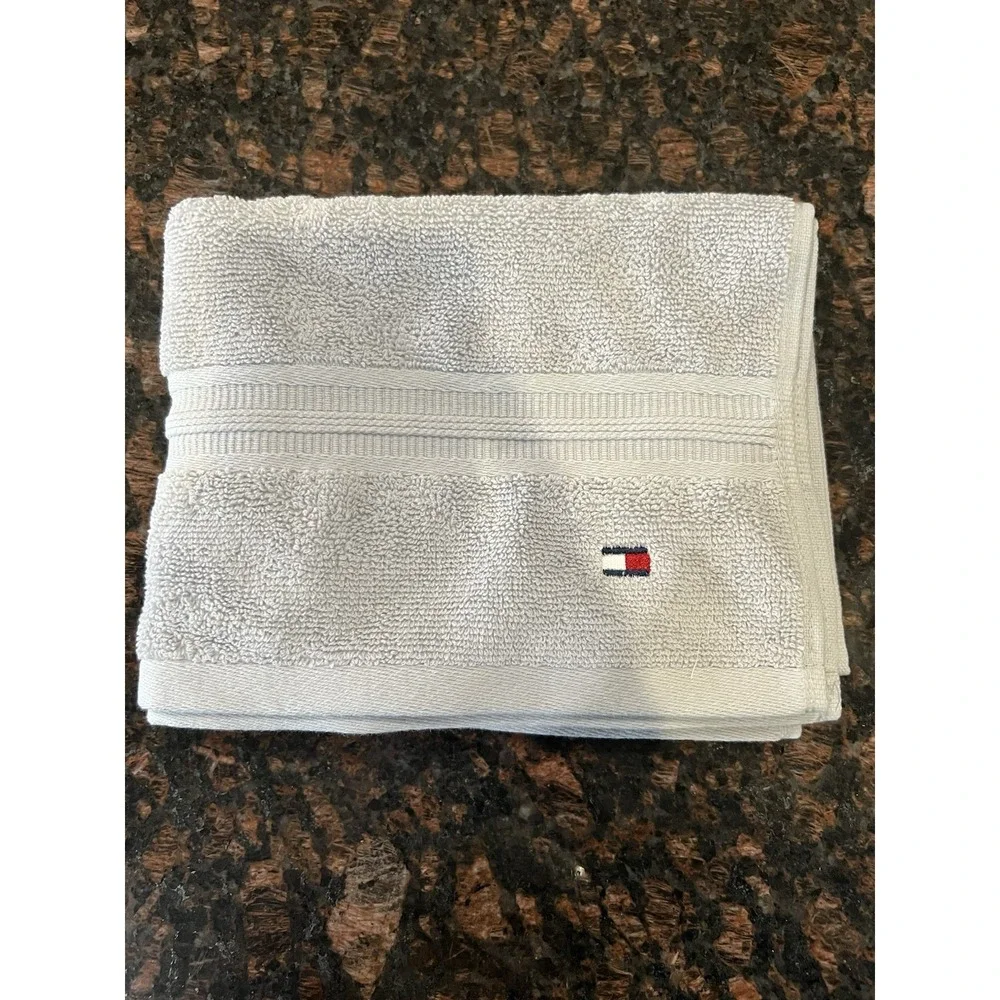 Tommy Hilfiger Gray Hand Towel 100% Cotton